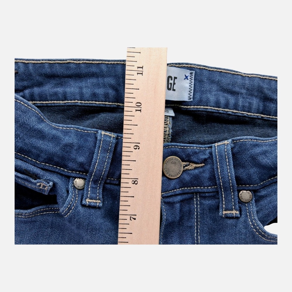 Paige Hoxton Ankle Jeans Womens 28 Blue Mid Rise Slim Stretch Denim Pants - Picture 6 of 10